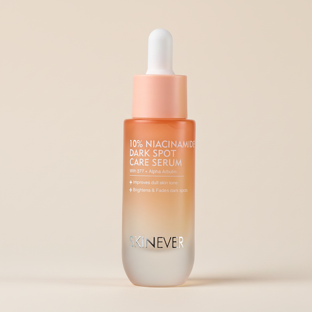 Skinnerver 10% Niacinamide Dark Spot Care Serum bottle on a white background
